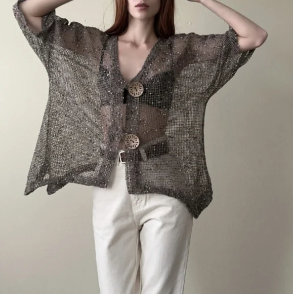 Katie Todd Fishnet Large Ornate Buttons - Picture 1 of 11